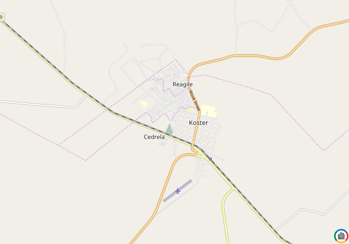 Map location of Koster